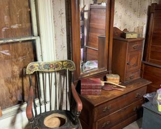 Kids Room
Spoon carved Bedroom set- Dresser
Painted potty chair 