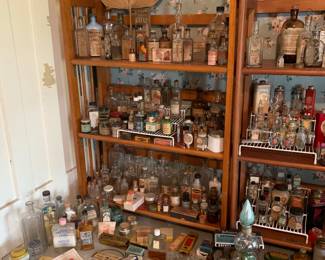 Bottle Room 
Medicinal Bottles-local Norwich pharmacies-Reynolds/Conroy 