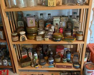 Bottle Room
Flask bottles 
Rawleigh products 