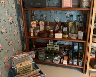 Bottle Room
Advertising Almanacs 
Rexall product
Purest product
Lydia Pinkham product 