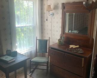 Evelena’s Room
Spoon carved dresser 
Rocking chair