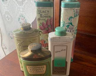 Evelena’s Room 
Talc/powder tins