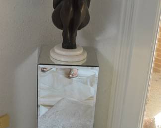 Solid bronze sculpture on marble base