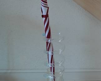 Vintage Dorothy Thorpe Tubular Lucite Spiral umbrella Stand