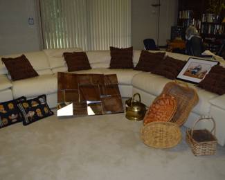 Large leather sectional