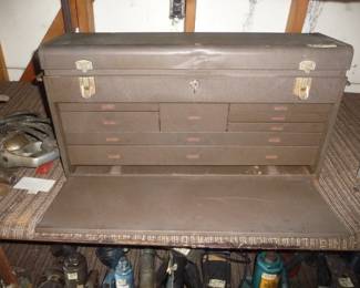 large chest with tools
