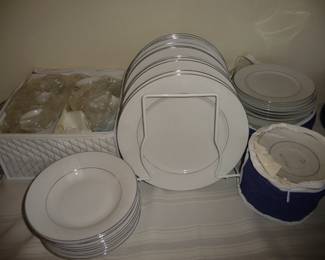 one of the many dishes set 