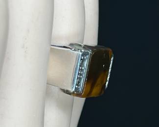 Tiger Eye and Silver Ring