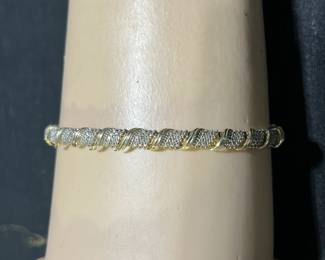 Sterling Silver & Gold Tone Bracelet