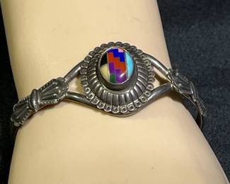 Native Quoc Turquoise QT Sterling Silver Bracelet