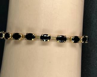 10KT Gold & Sapphire Tennis Bracelet