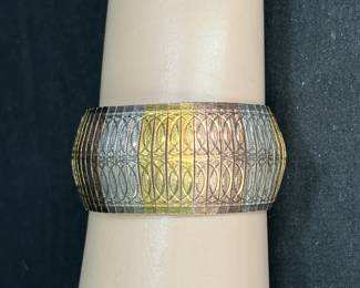 Sterling Silver Tri-Color Bracelet