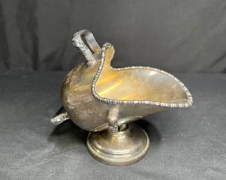 Hand Engraved Silver Plate Sugar Dish