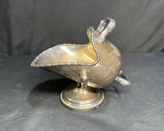 Hand Engraved Silver Plate Sugar Dish