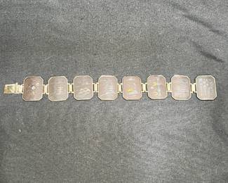 Vintage Damascene 8 panel Bracelet