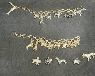 2 Animal theme Charm Bracelets