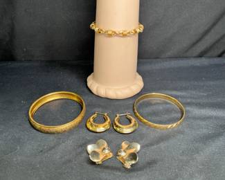 3 VTG Bracelets & 2 VTG Earrings, Monet & More