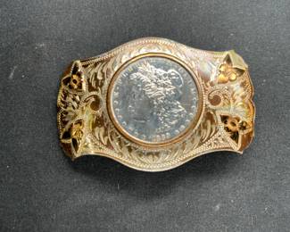 1889 Morgan Silver Dollar Belt Buckle