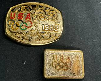2 USA 1988 Olympics Belt Buckles