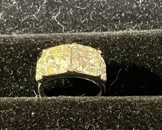 Signed Eisenberg Rhinestone Ring