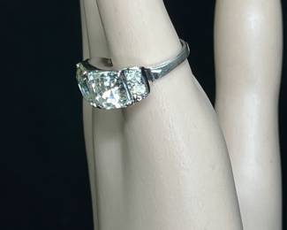 Signed Eisenberg Rhinestone Ring