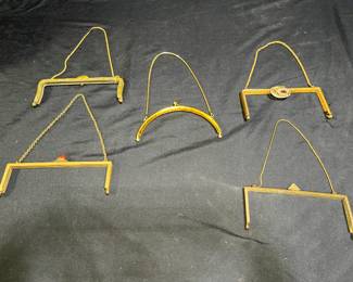 5 Vintage Metal Purse Frames