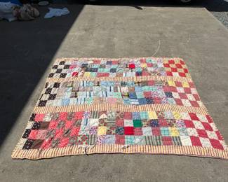 Antique Reversible Patchwork Quilt