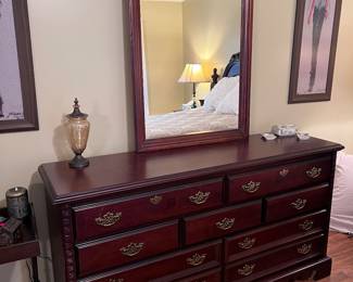 Bassett dresser and mirror
