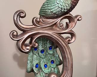 Peacock statue