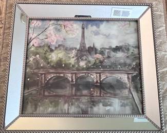 Mirror framed Parisian art