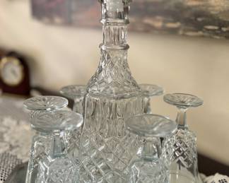 Crystal decanter and glasses