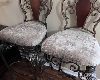 Metal counter height chairs