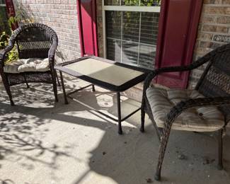 Wicker patio set