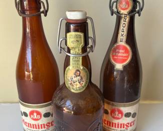 Vintage German beer bottles