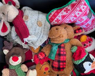 Stuffed animals and dog toys