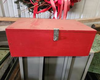 Home made wooden lock box