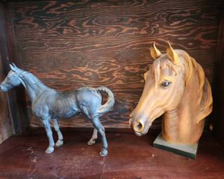Cast Iron horse statuary and resin statuary