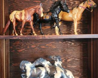 Plastic and resin horse statuary