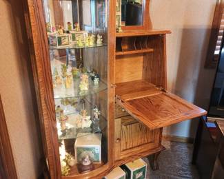 Oak curio/secratary