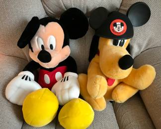 Mickey Mouse and Pluto Stuffed Animals 