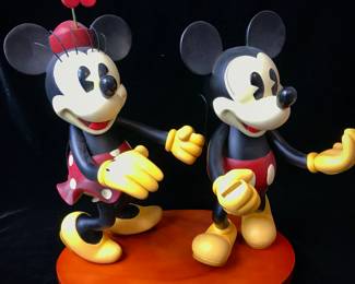 Disney Pie-Eyed Mickey and Minnie Mouse Figurine