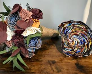 Artificial Bouquet and Glass Décor