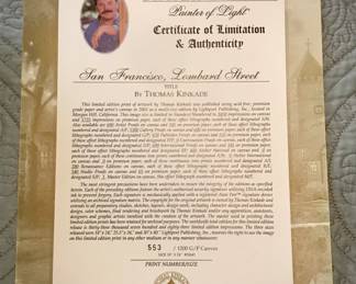 San Francisco, Lombard Street by Thomas Kinkade Artist Certified Gallery Print