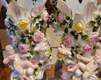 Pair of Capodimonte Vases (Late 19th Century).