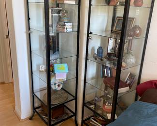 Pair of display cabinets