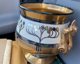 Limoges Gilded art Nouveau urn  Massive Pikkard