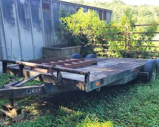 72 - Open Deck Wood Trailer