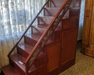 Japanese Staircase Chest Meiji Restoration Era c.1890 94"x38.5"x76.5" $550