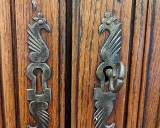 Buffet with top cabinet 2 close up griffins $2750