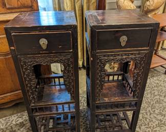 Tall Tables Pair Chinese (2) $375